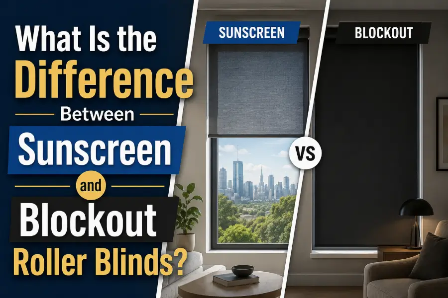 Sunscreen vs blockout roller blinds blog