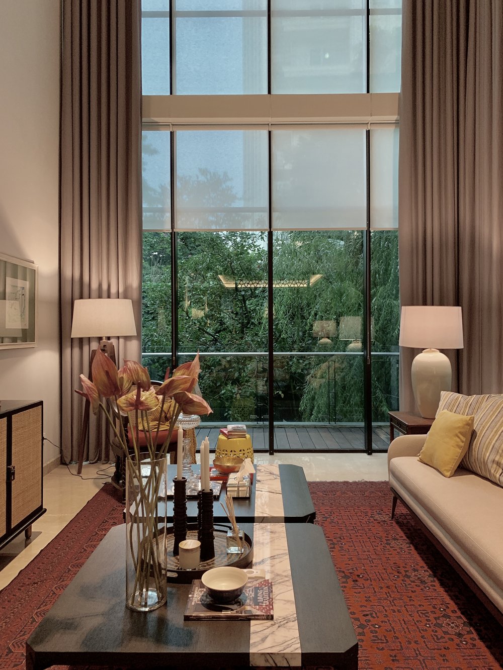 Curtains for void area